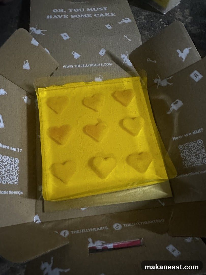 Yellow Heart-Shaped Jelly