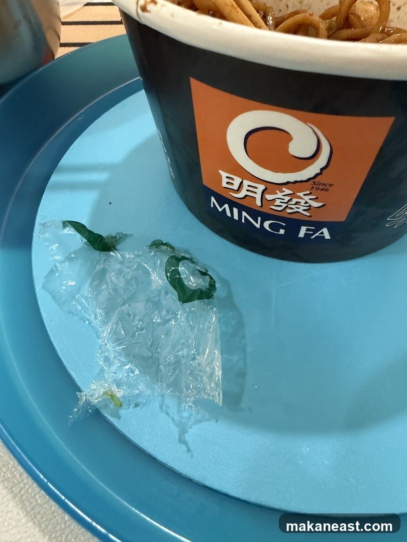 Noodles in a container