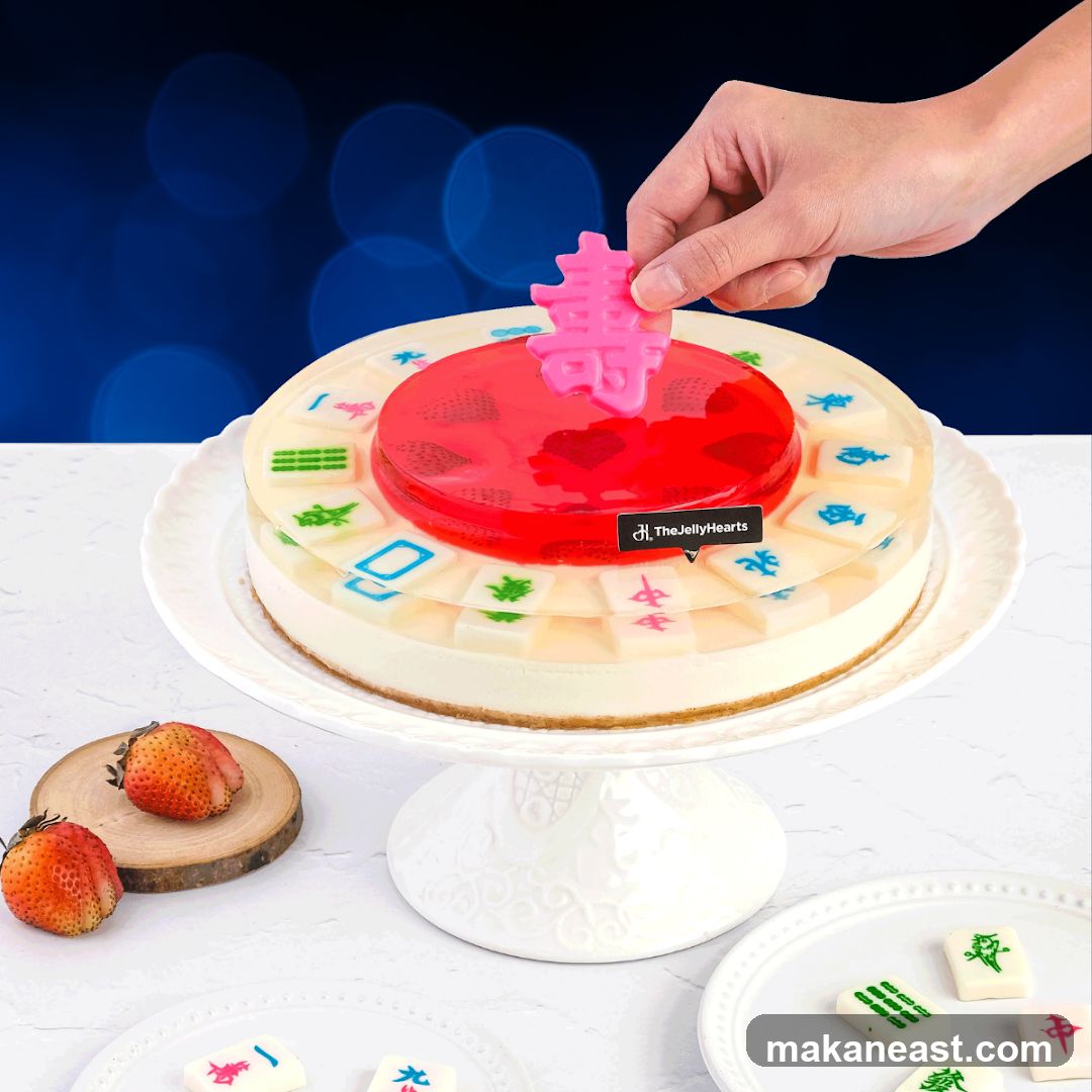 Mahjong-themed cake