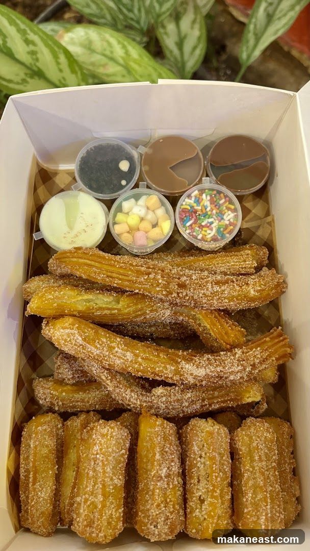 Churros with Dips and Toppings