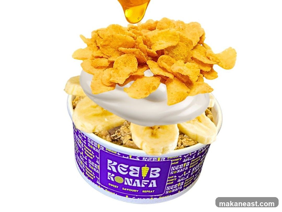 Dessert Cup with Cornflakes and Bananas