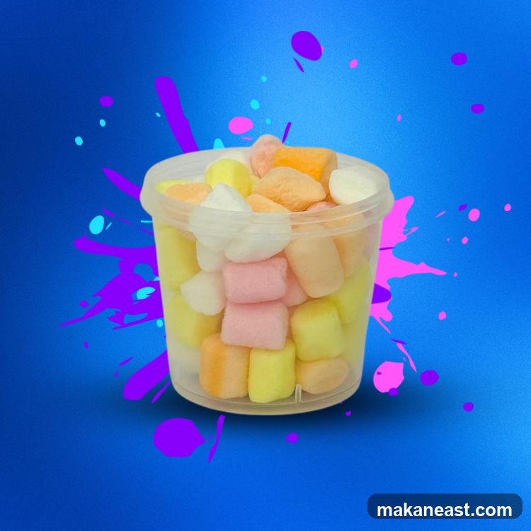 Marshmallows in a tub
