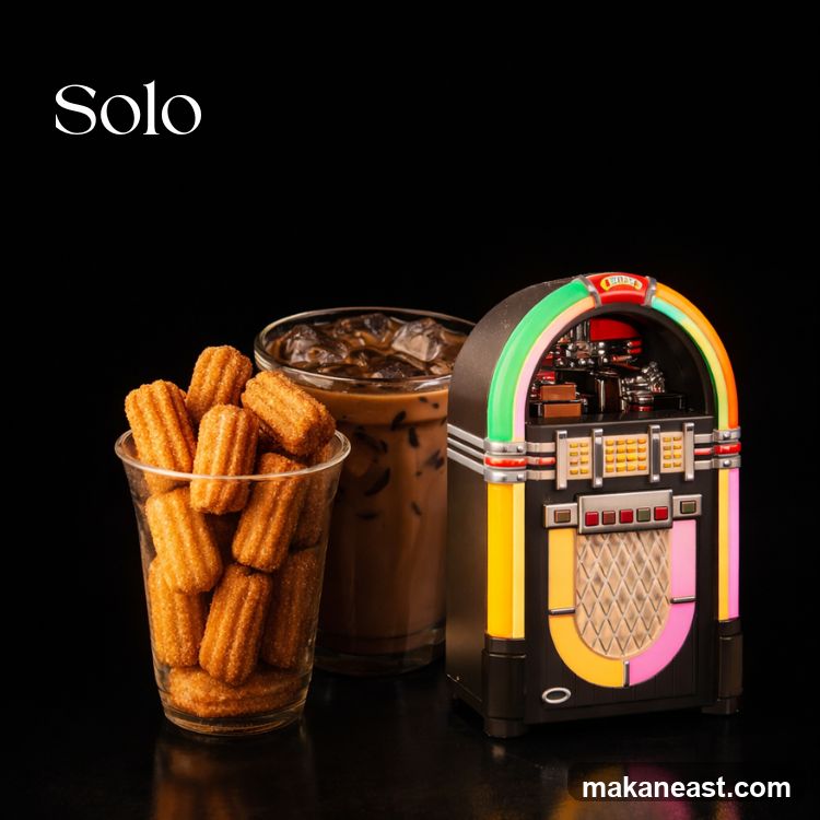 Churros and Iced Coffee with Jukebox Decor