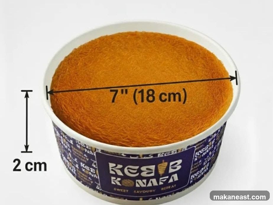 Kunafa in a container