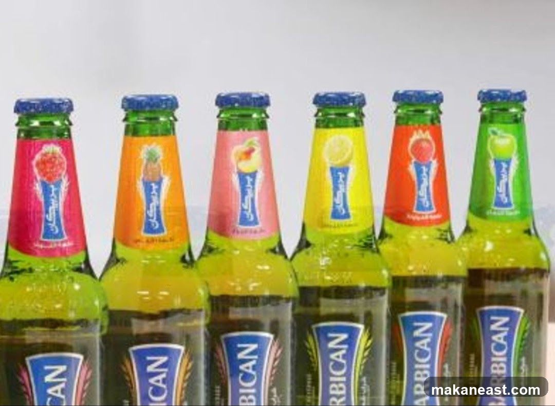 Bottles of Barbican Malt Beverage