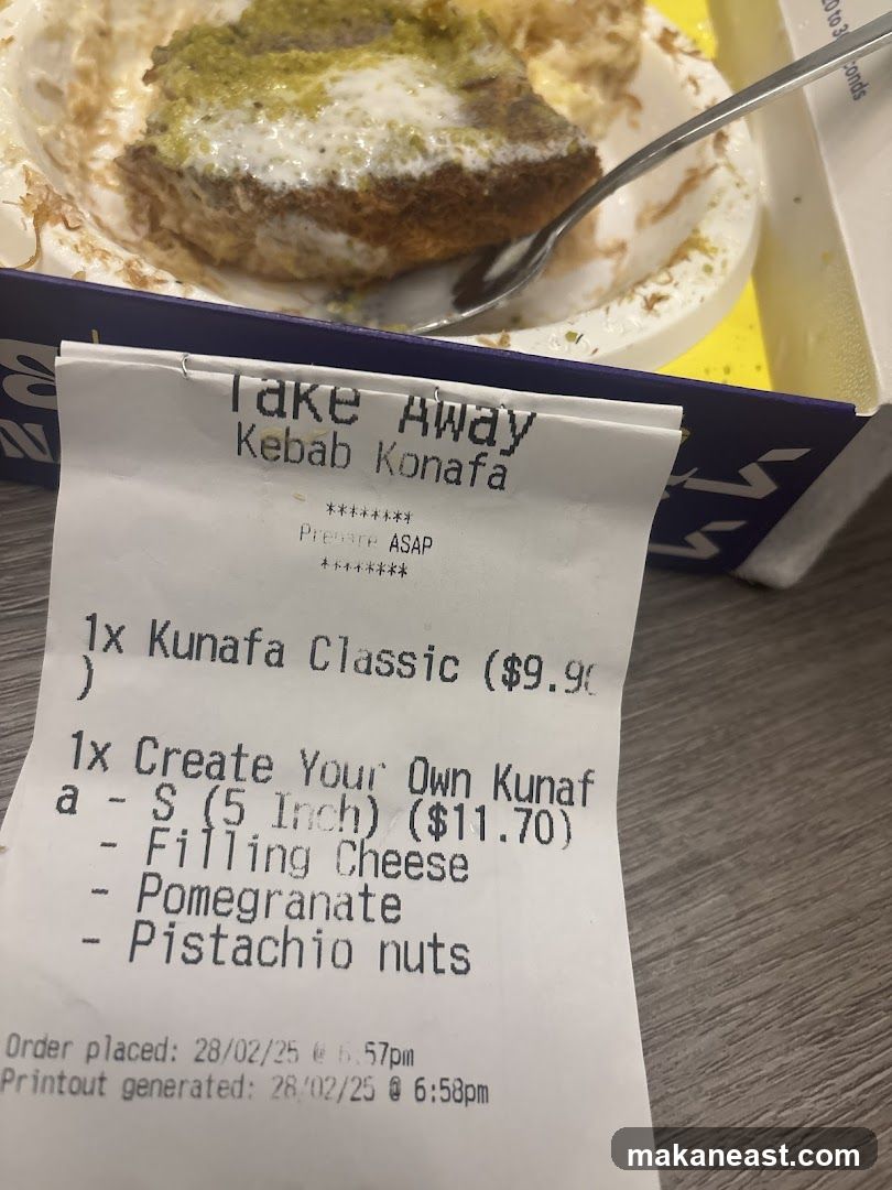 Take Away Receipt
