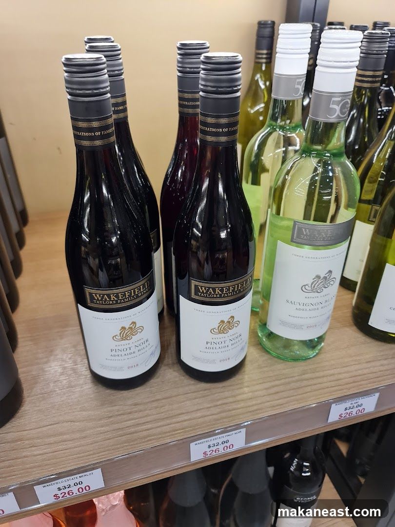 Bottles of Wine on a Shelf