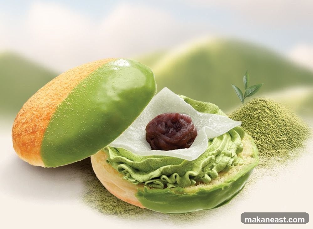 Matcha and Red Bean Pastry