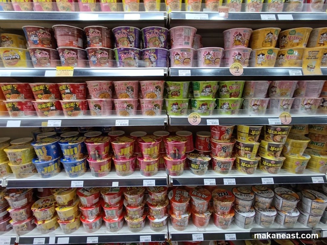 Assortment of Instant Noodle Cups