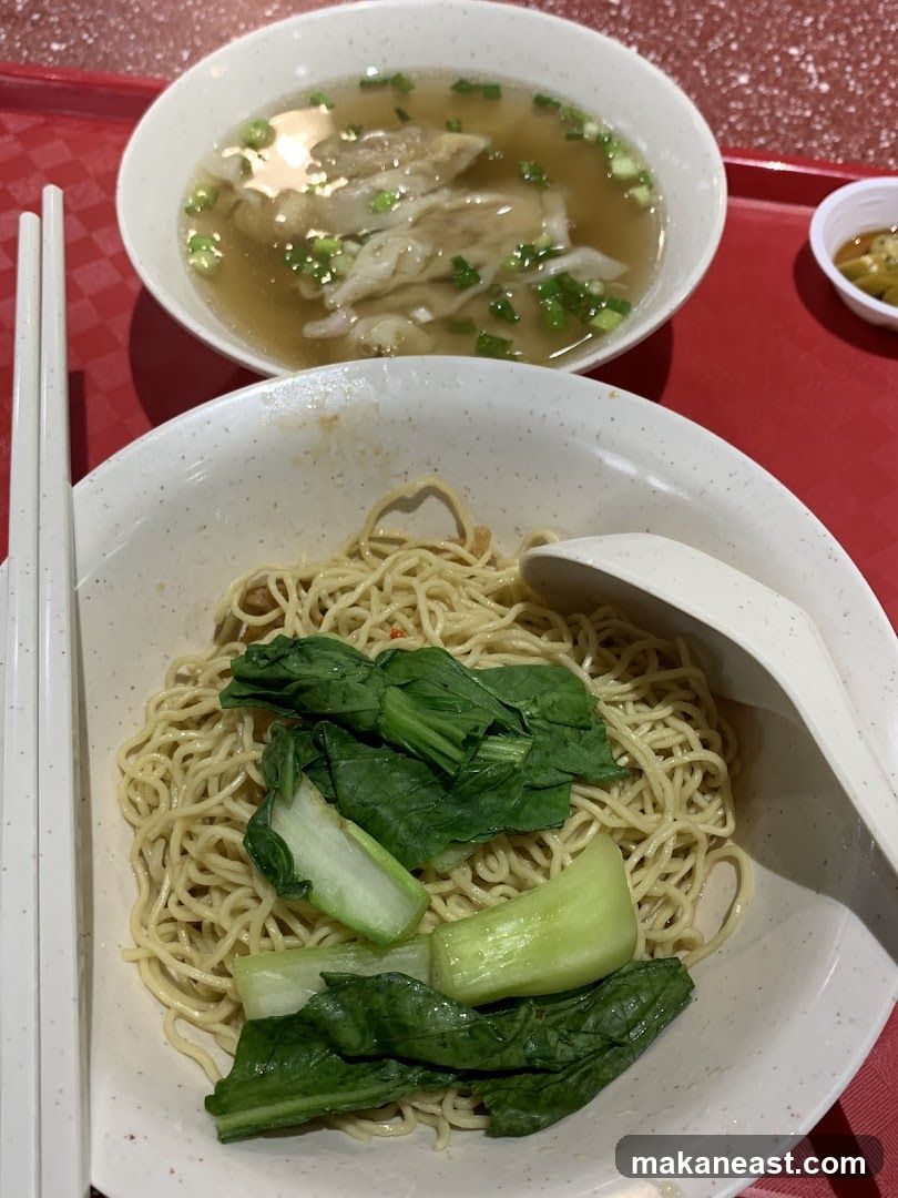 Noodles with Soup and Greens