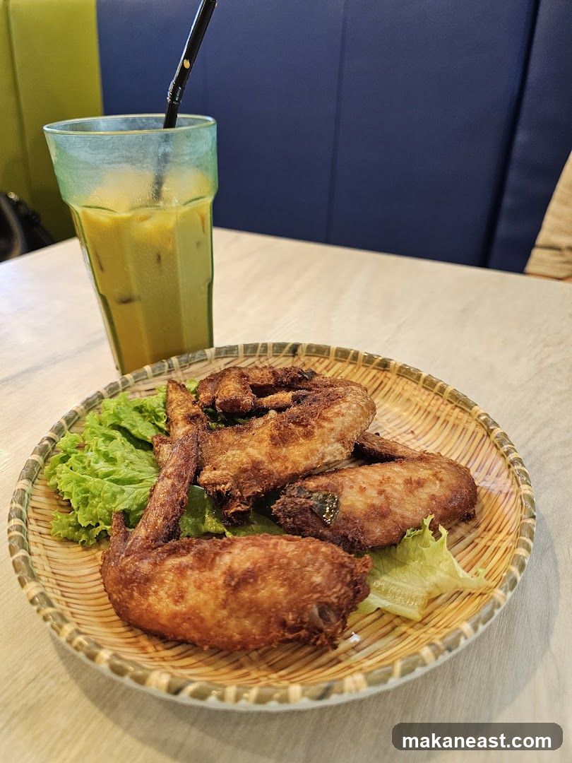 Fried Chicken Wings and Drink