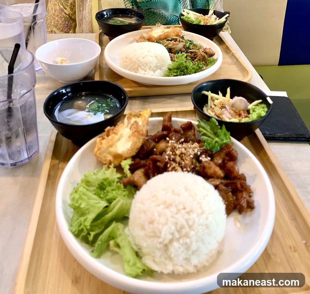 Two Meals with Rice and Soup