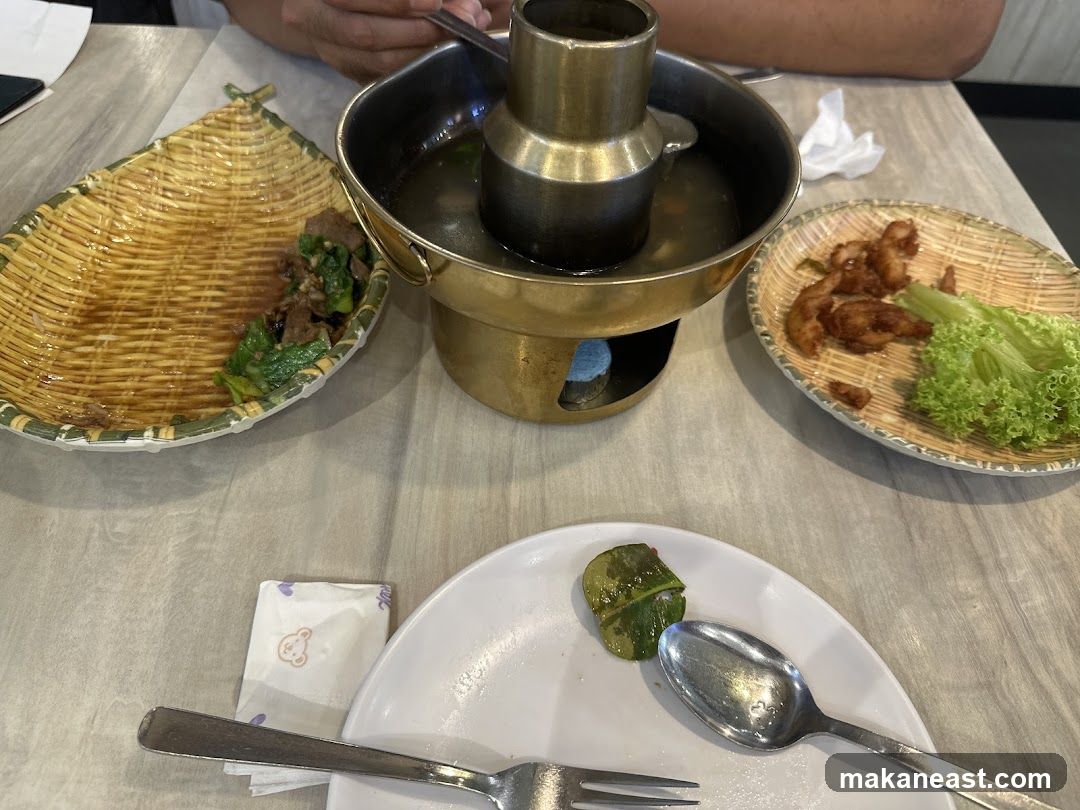 Table Setting with Food Remnants