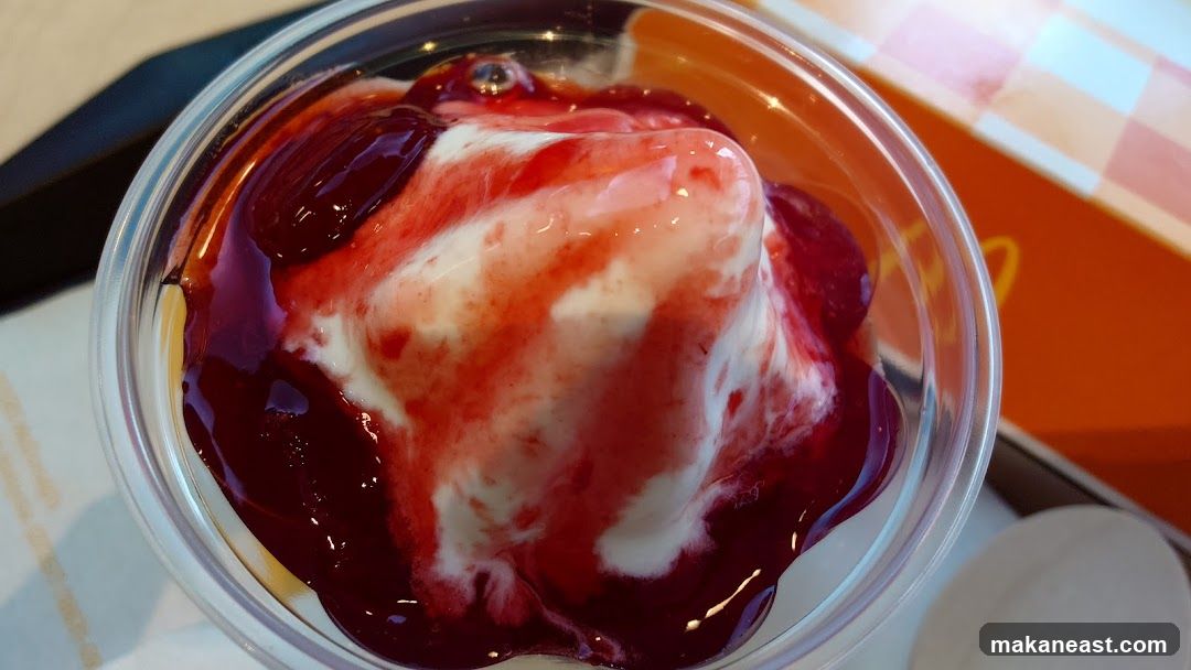 Dessert with Berry Topping