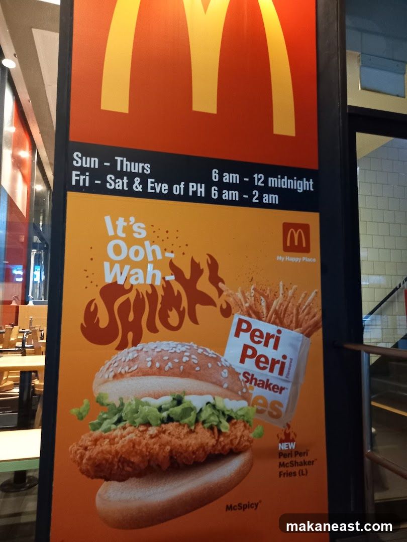 McDonald's McSpicy Burger and Peri Peri Shaker Fries Advertisement