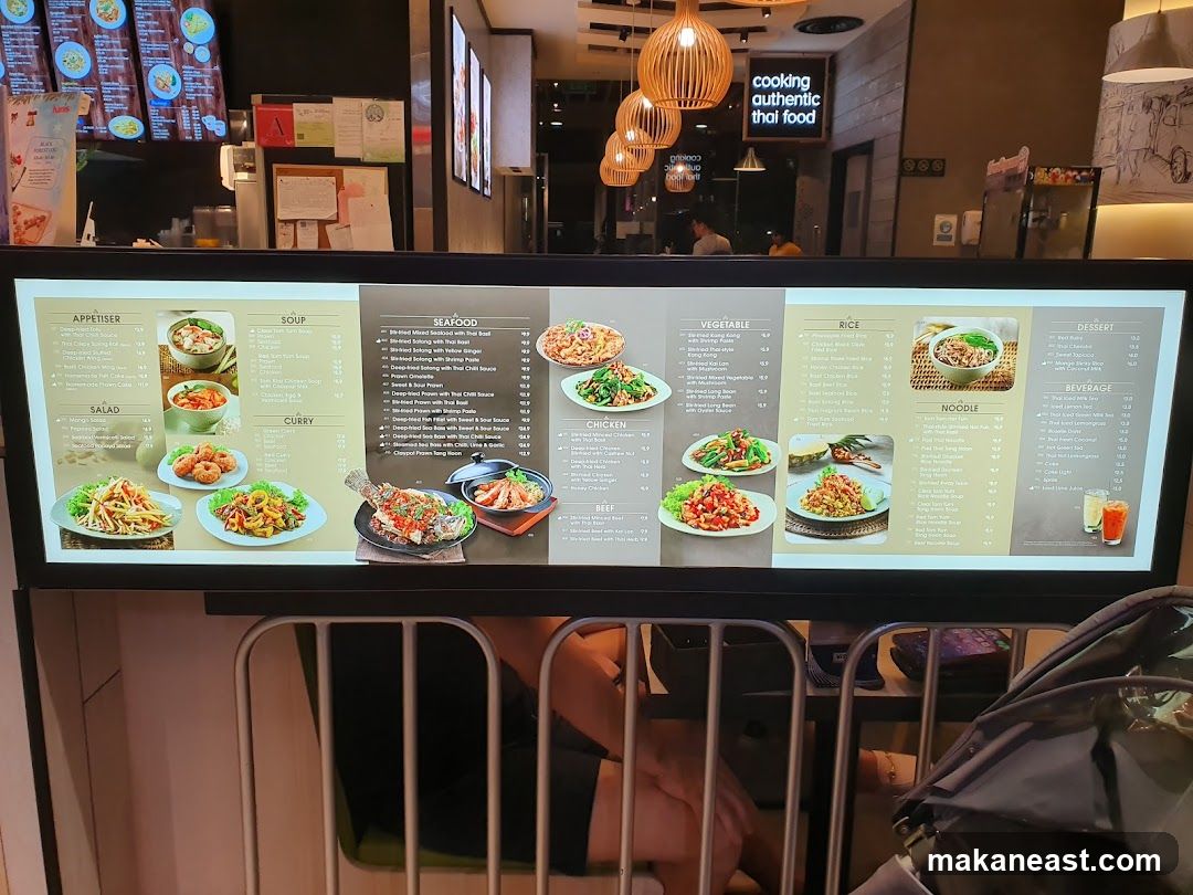 Thai Food Menu