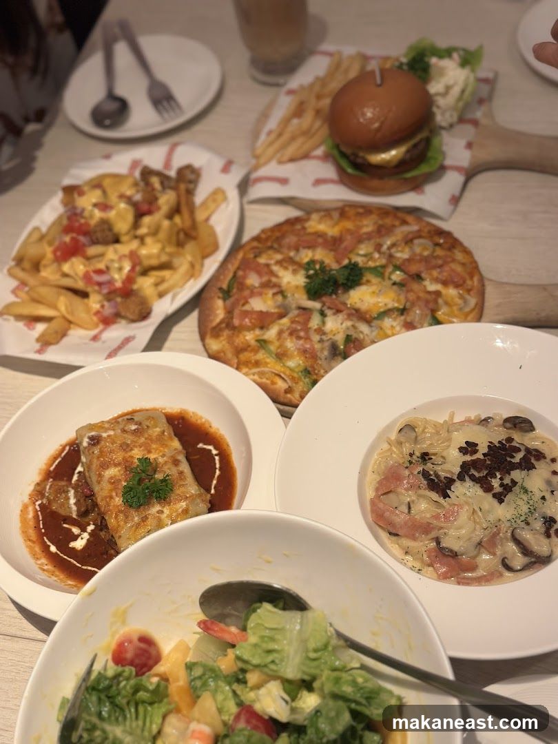 Table with various dishes