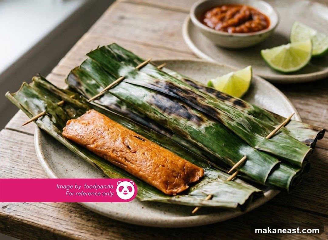 Grilled Fish Paste in Banana Leaf