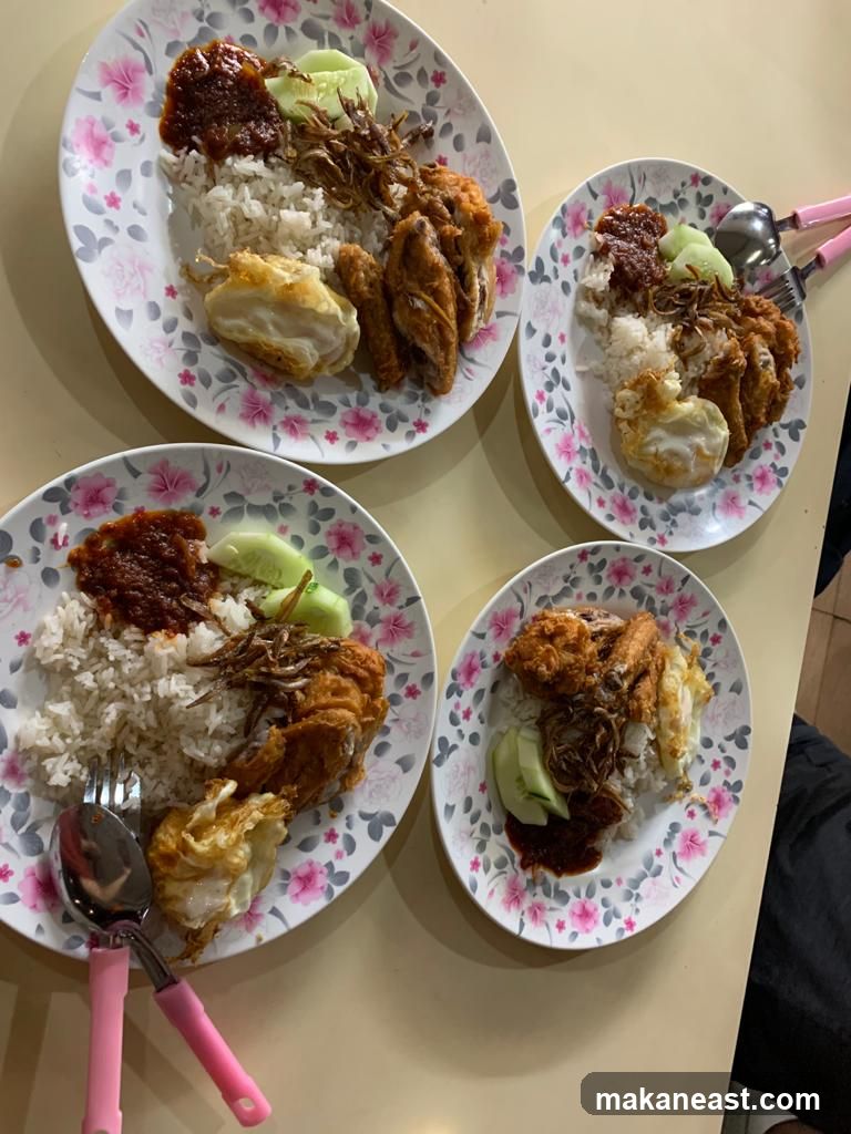 Four Plates of Nasi Lemak