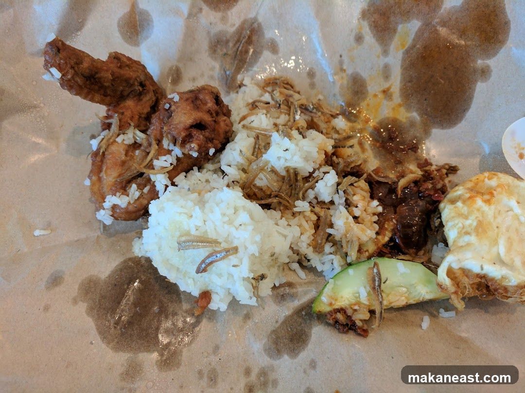Nasi Lemak with Fried Chicken