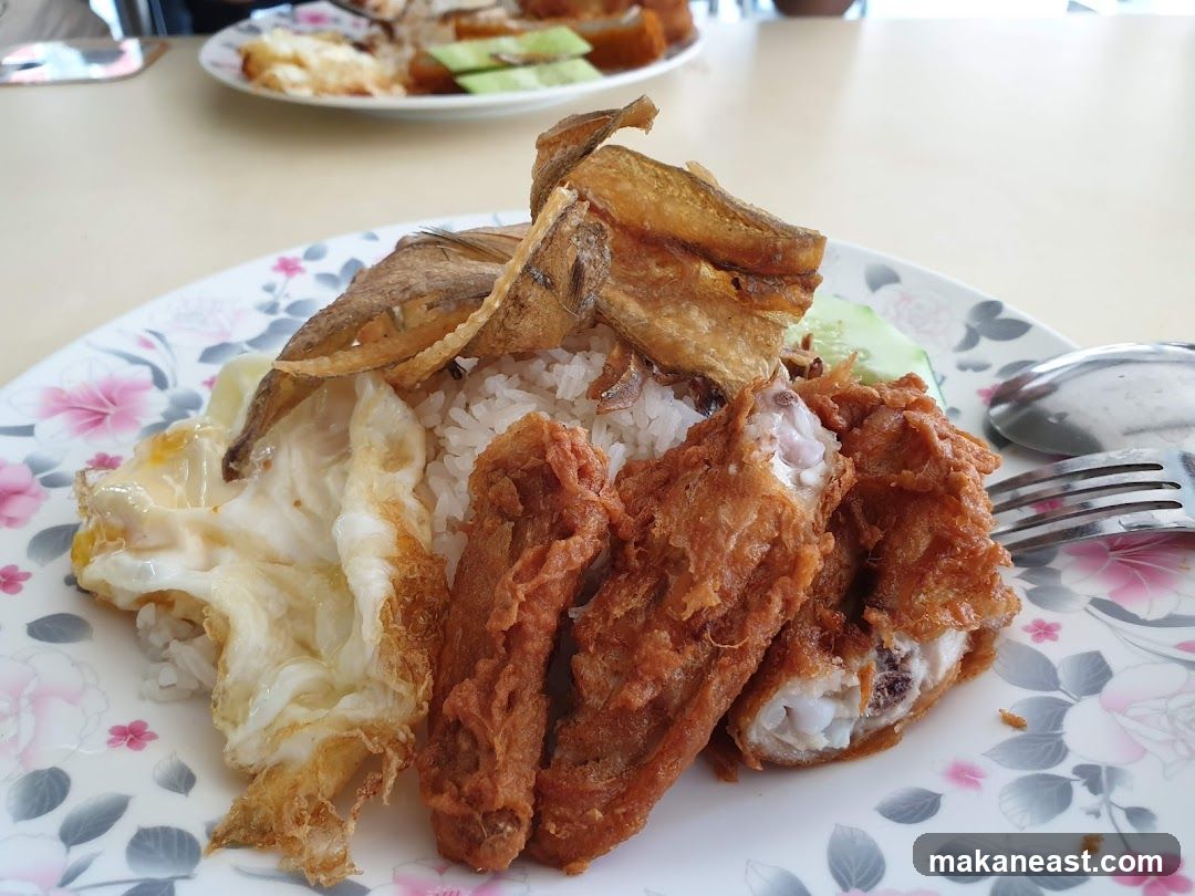 Fried Chicken and Fish Rice