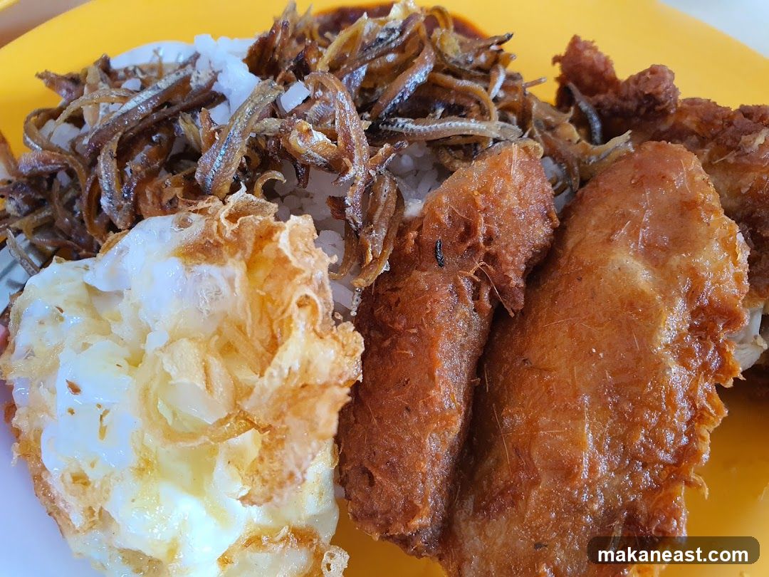 Fried Chicken and Anchovy Rice