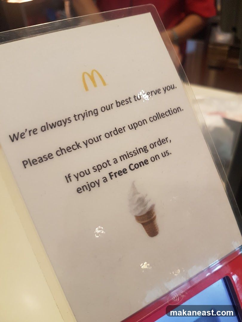 McDonald's Order Notice