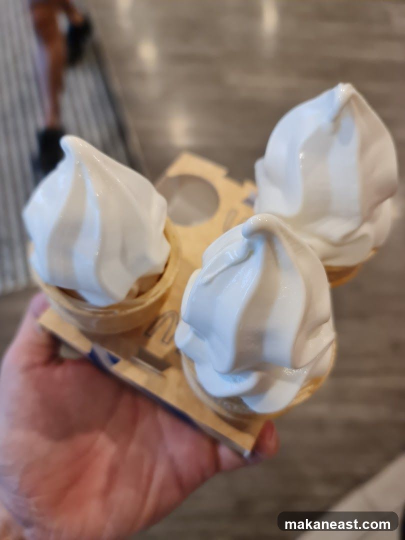 Three Soft Serve Ice Creams