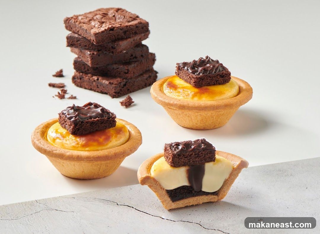 Brownie and Custard Tarts
