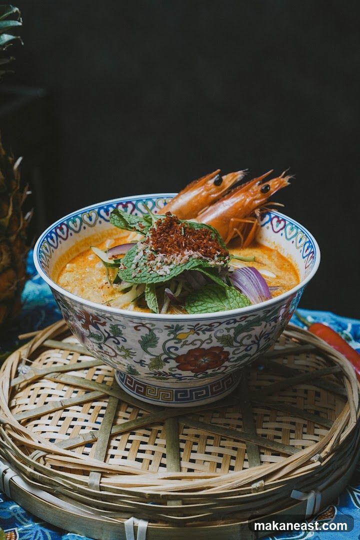 Bowl of Laksa with Prawns