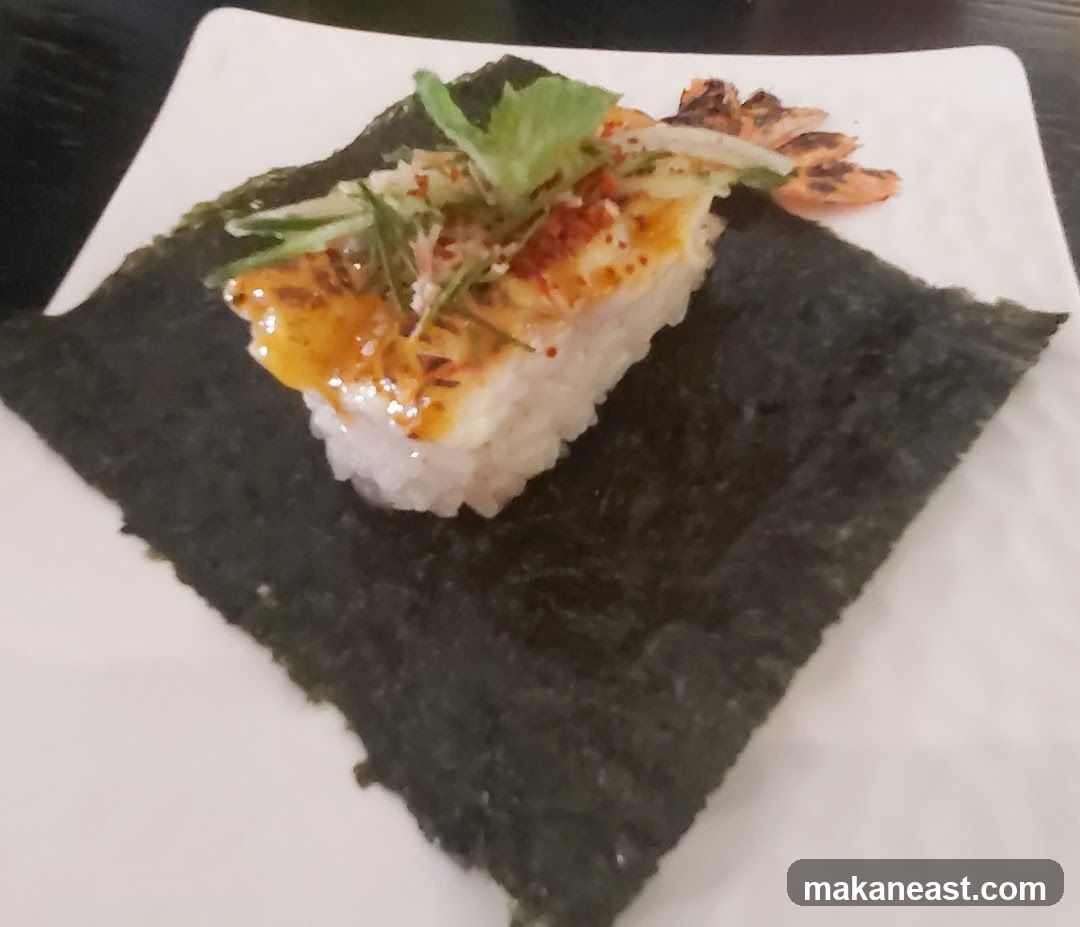 Sushi with Nori and Shrimp