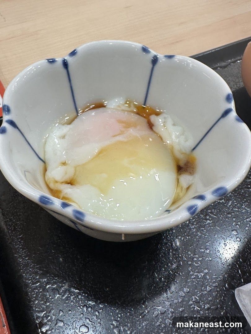 Soft-boiled egg in a bowl