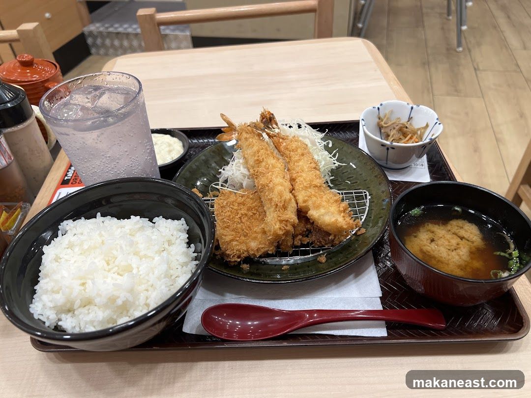 Fried Seafood and Rice Set
