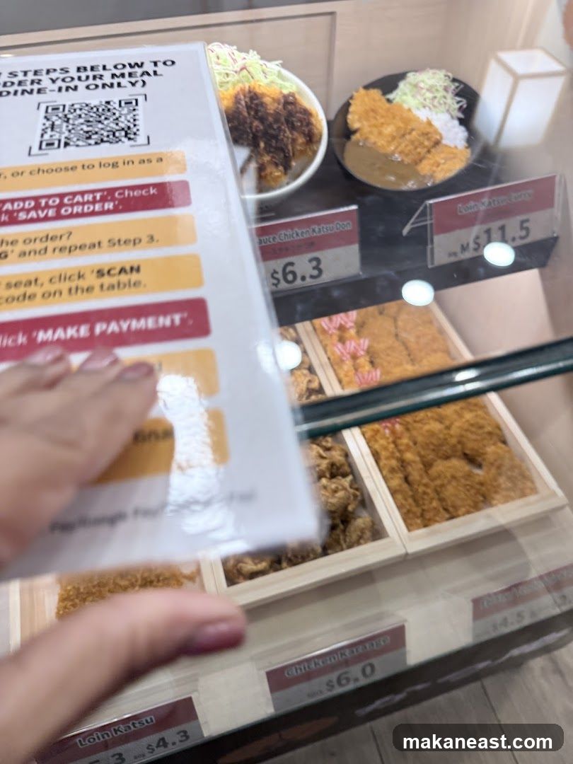 Food Display with Ordering Instructions