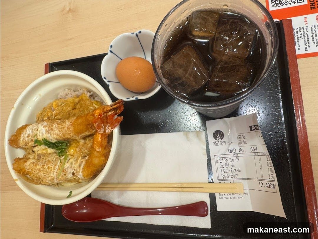 Meal with Drink and Receipt