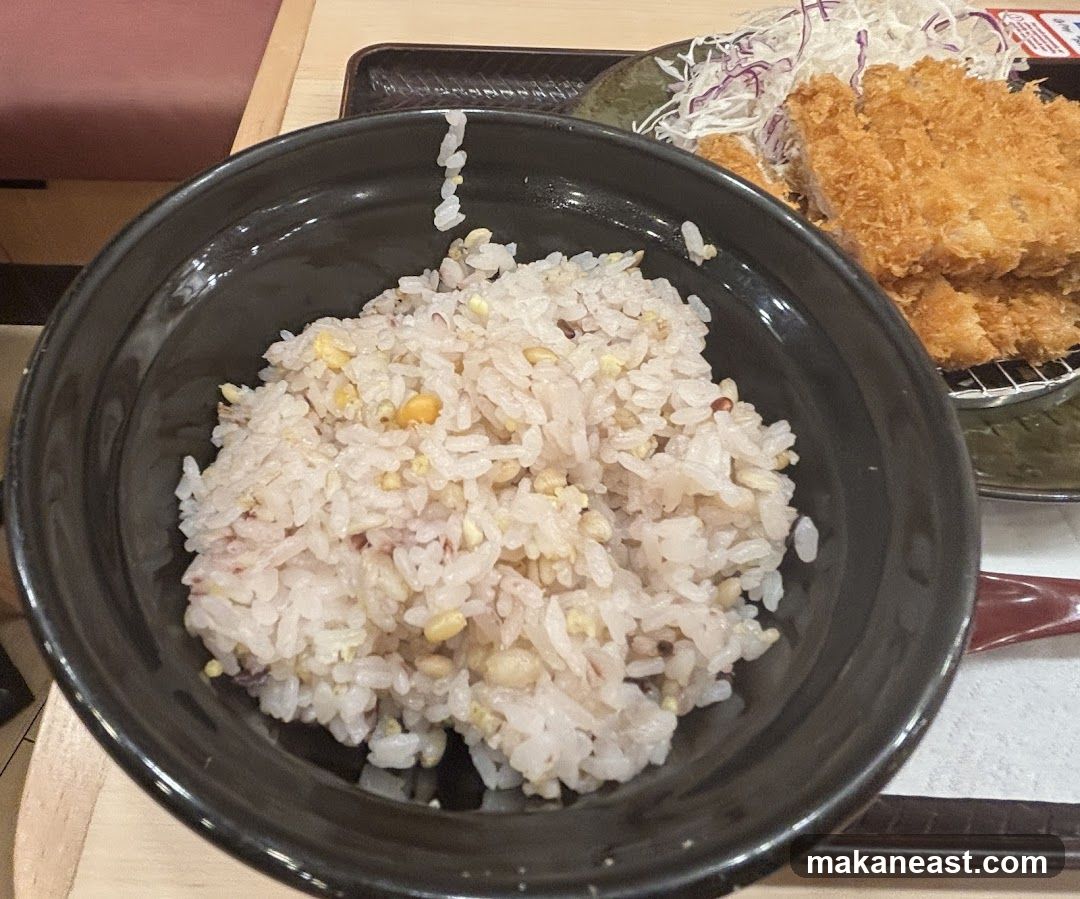 Mixed Grain Rice and Fried Pork Cutlet