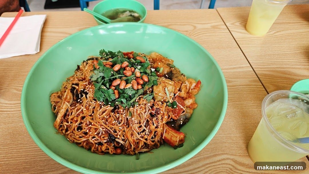 Spicy Noodles with Peanuts and Cilantro
