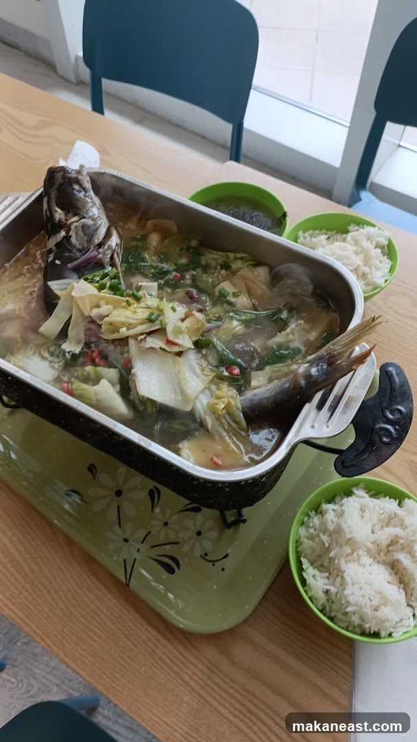 Steamed Fish with Vegetables and Rice