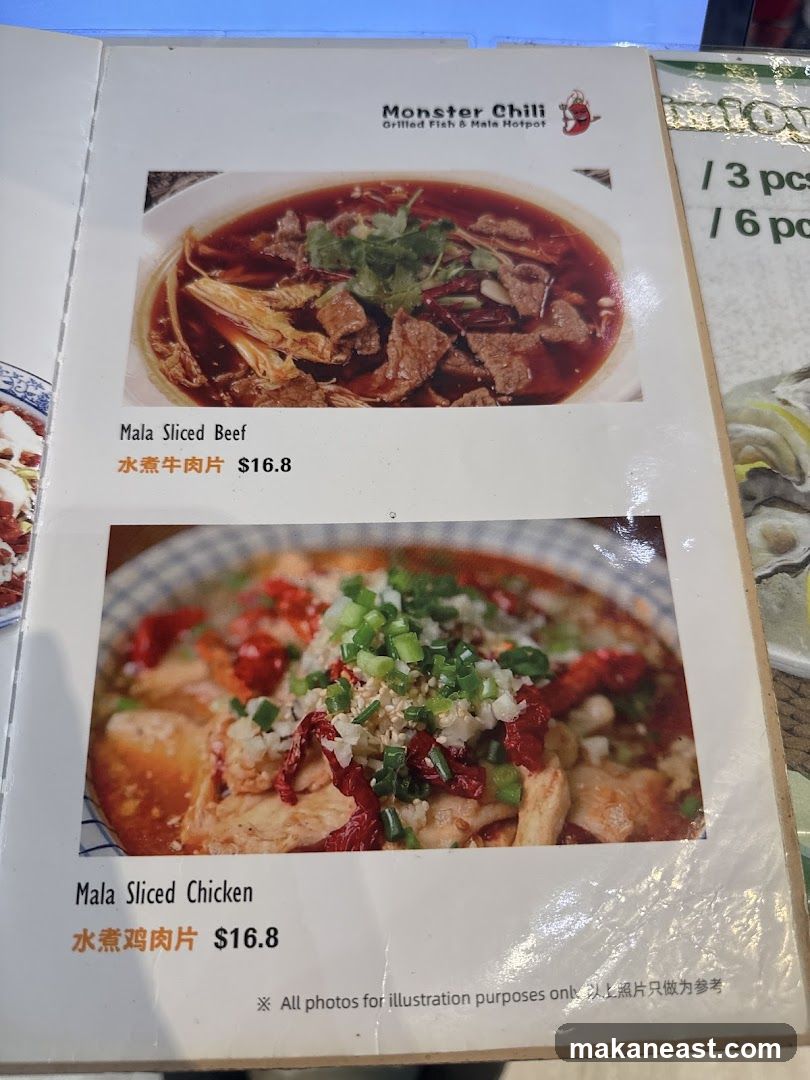 Monster Chili Menu