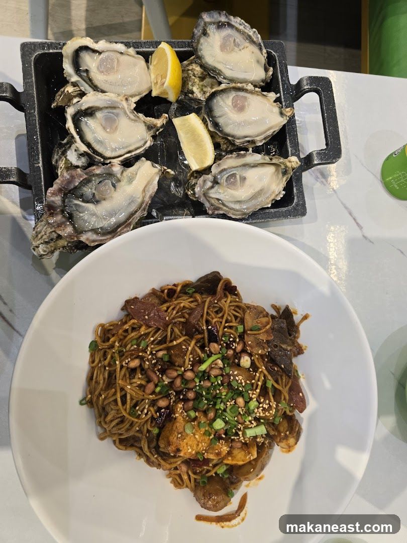 Oysters and Noodles