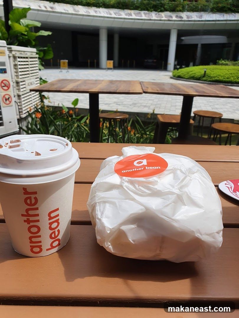 Coffee and food on a table