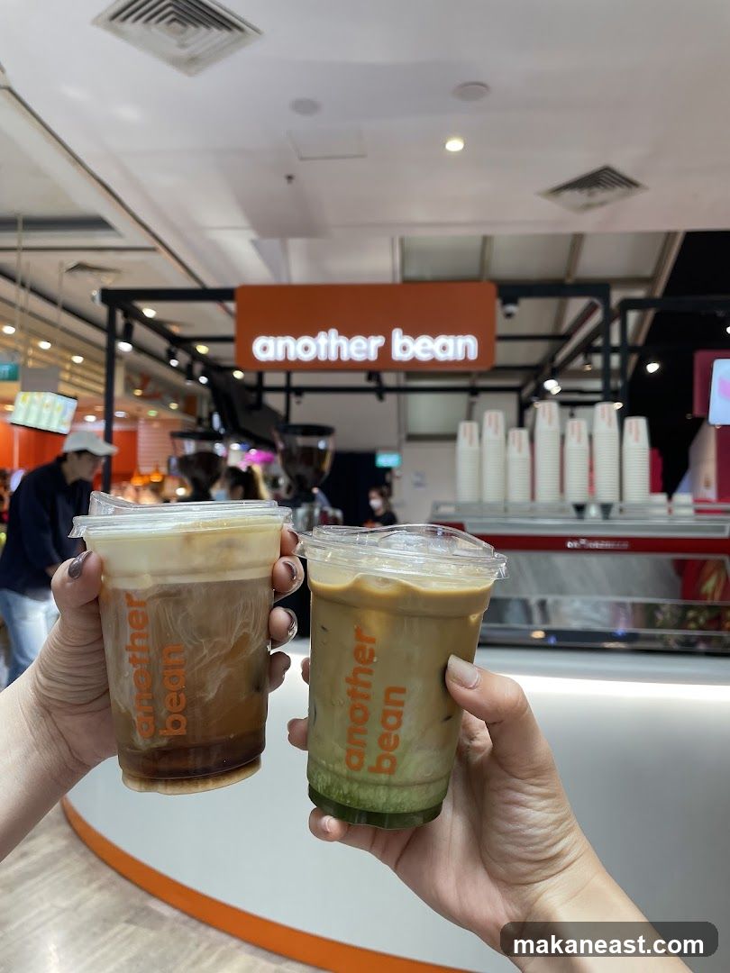Two iced coffee drinks