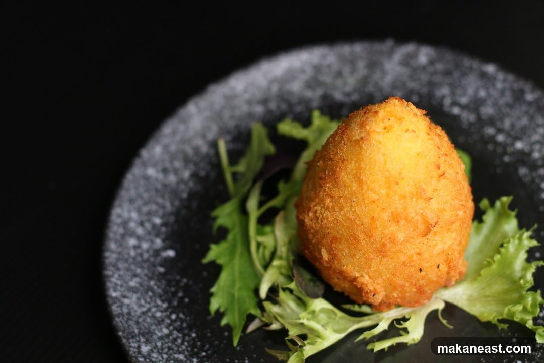 Arancini on a Salad Bed