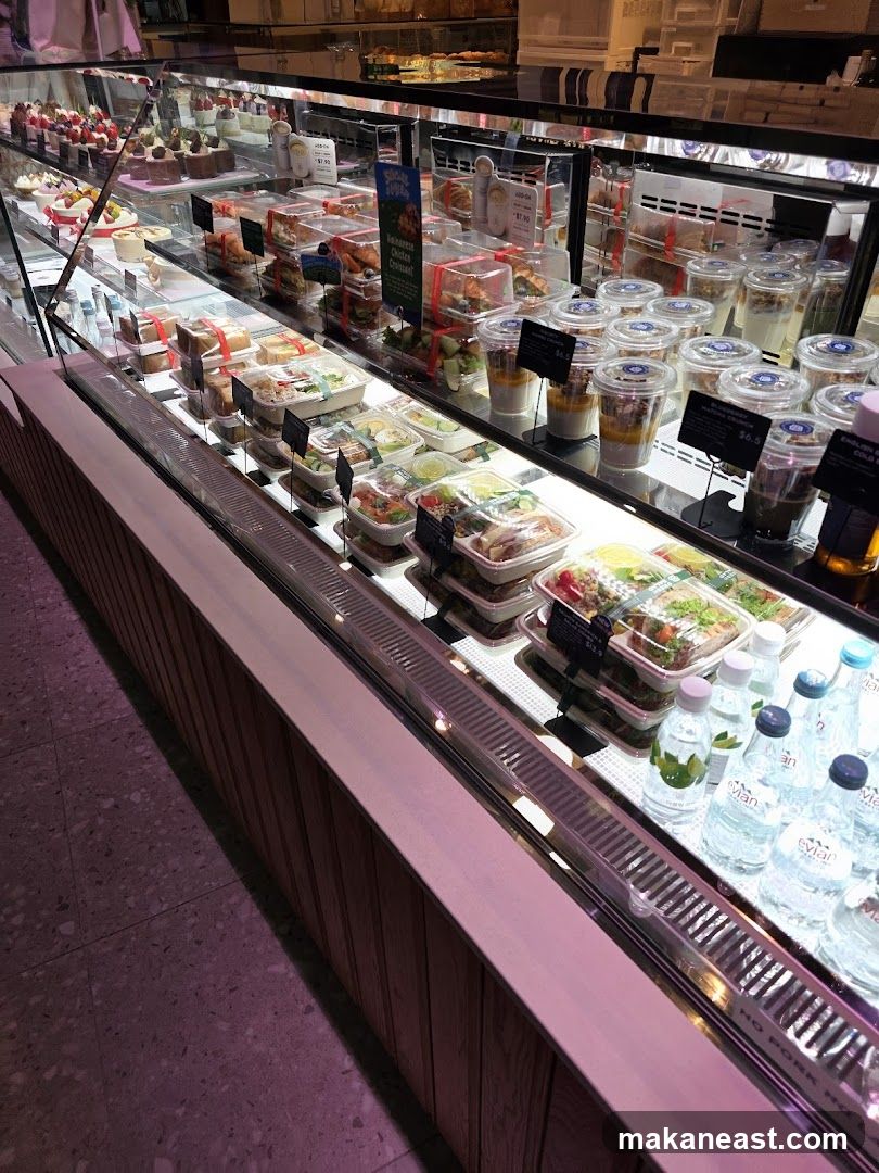 Refrigerated Display Case with Prepared Foods and Drinks