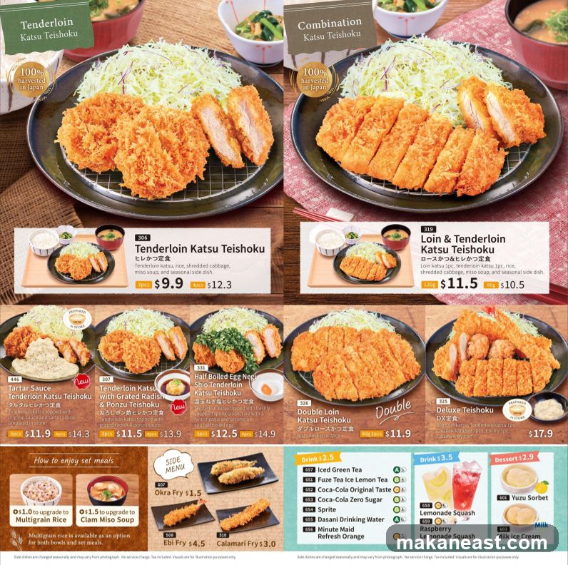 Katsu Teishoku Menu