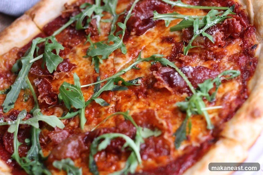 Close-up of a pizza