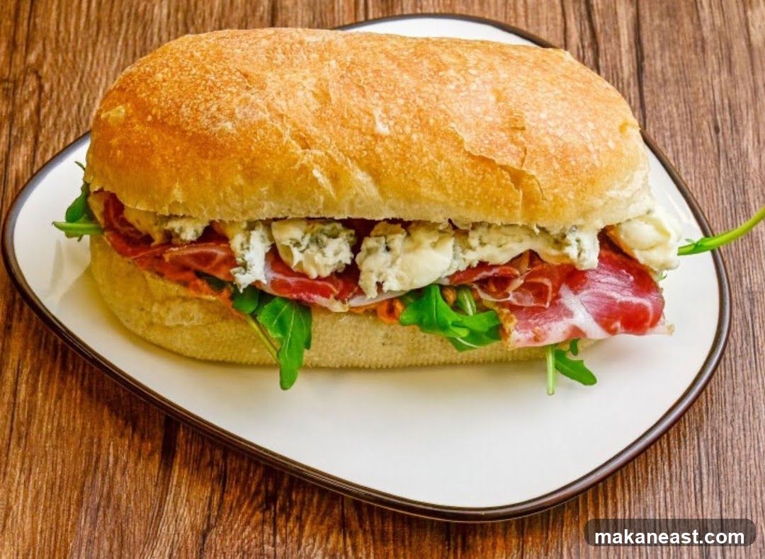 Prosciutto and Blue Cheese Sandwich