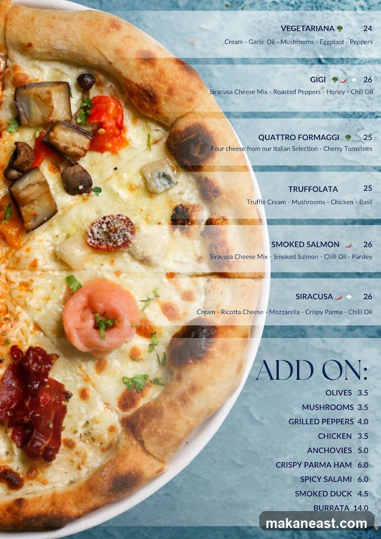 Pizza Menu