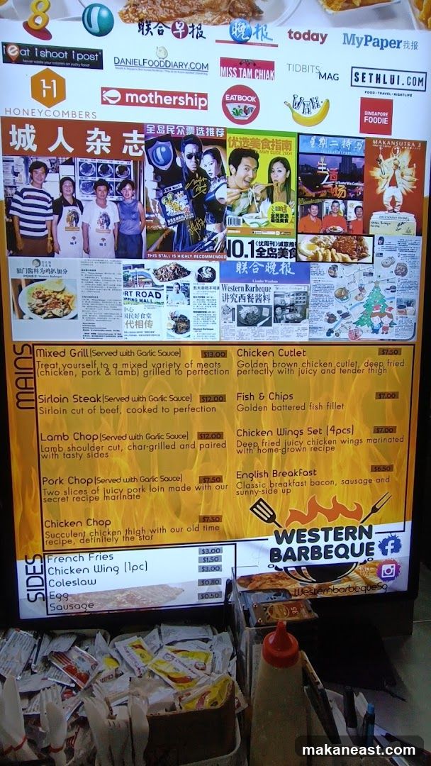 Western Barbeque Menu