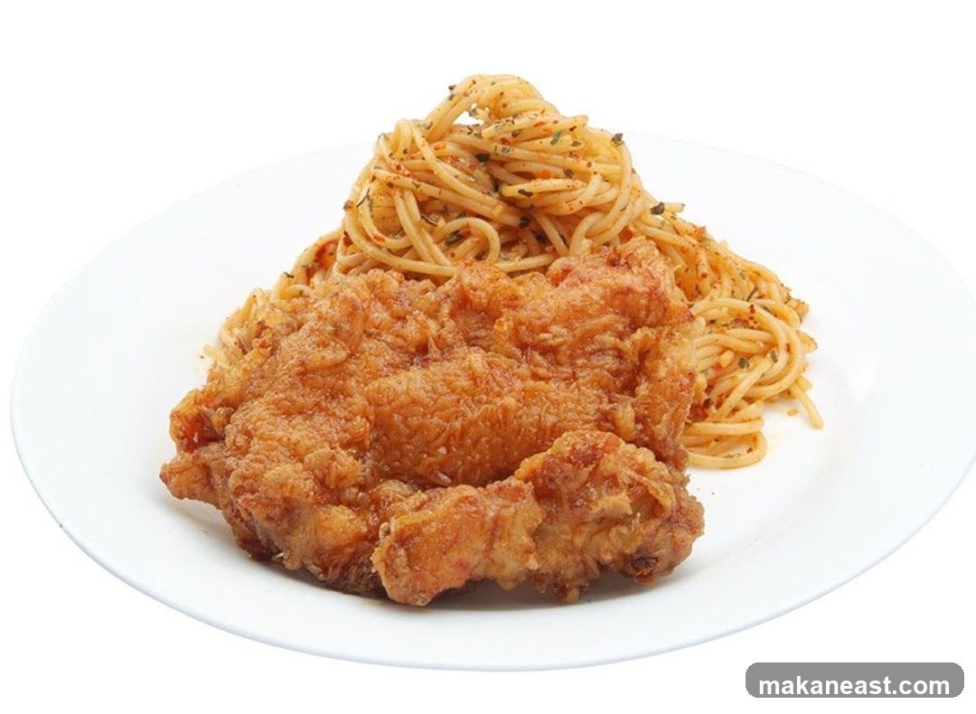 Fried Chicken with Spaghetti